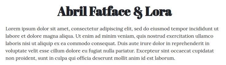 Fonts For Websites Accessories Abril Fatface Lora