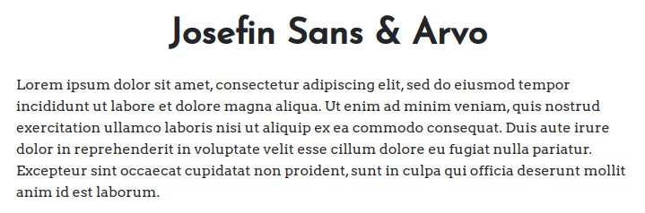 Fonts For Websites Accessories Josefin Sans Arvo