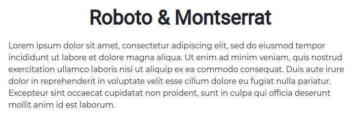 Fonts For Websites Accessories Roboto Montserrat