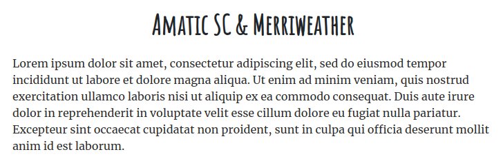 Fonts For Websites Beauty Amatic Sc Merriweather