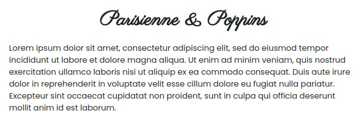 Fonts For Websites Beauty Parisienne Poppins