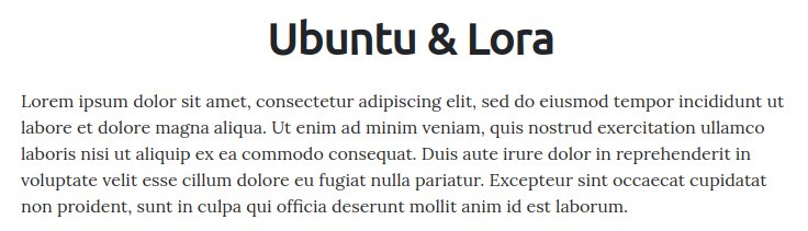 Fonts For Websites Fashion Ubuntu Lora