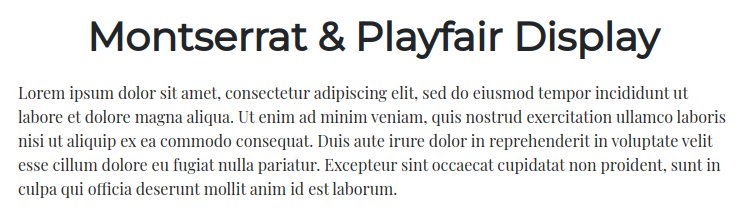 Fonts For Websites Health Montserrat Playfair Display