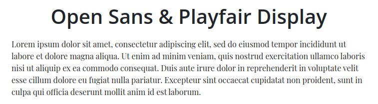 Fonts For Websites Pets Animals Open Sans Playfair Display