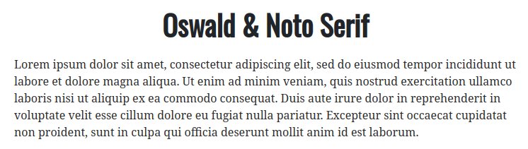 Fonts For Websites Pets Animals Oswald Noto Serif