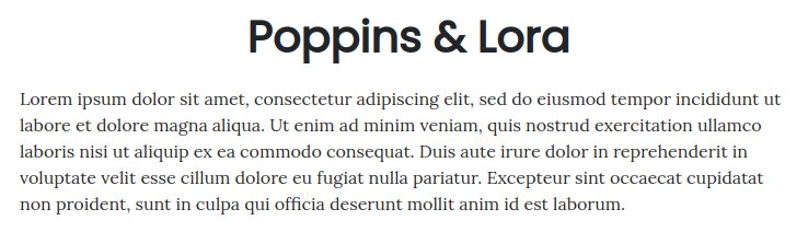 Fonts For Websites Sports Fitness Poppins Lora