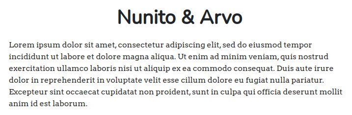 Fonts For Websites Wellness Nunito Arvo