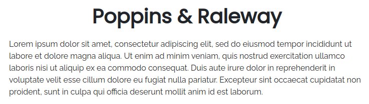 Fonts For Websites Wellness Poppins Raleway