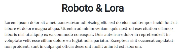 Fonts For Websites Wellness Roboto Lora