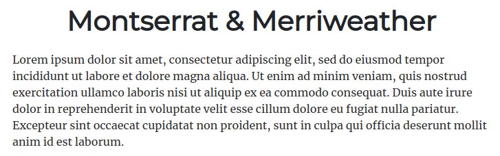 Fonts For Websites Arts Crafts Montserrat Merriweather