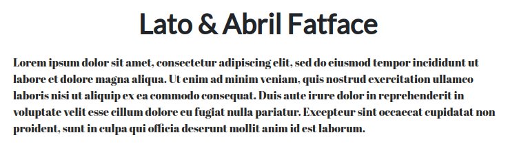 Fonts For Websites Bar Club Lato Abril Fatface