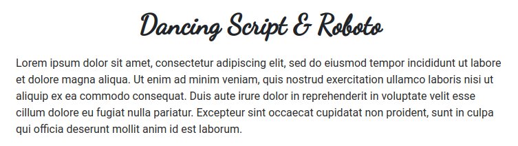 Fonts For Websites Cafe Bakery Dancing Script Roboto