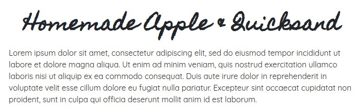 Fonts For Websites Cafe Bakery Homemade Apple Quicksand