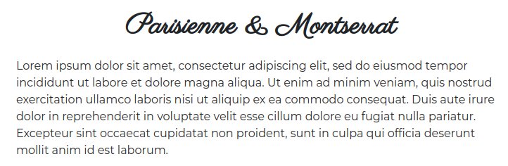 Fonts For Websites Cafe Bakery Parisienne Montserrat