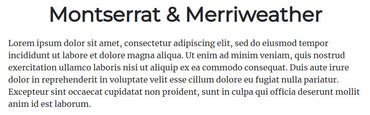 Fonts For Websites Coming Soon Montserrat Merriweather