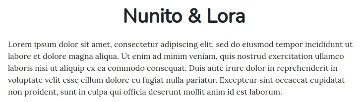 Fonts For Websites Coming Soon Nunito Lora