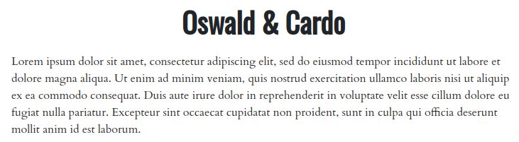 Fonts For Websites Coming Soon Oswald Cardo