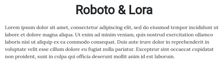 Fonts For Websites Coming Soon Roboto Lora