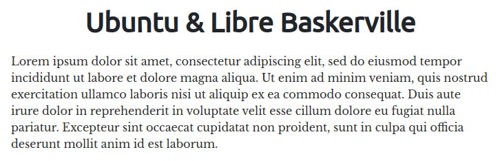 Fonts For Websites Coming Soon Ubuntu Libre Baskerville