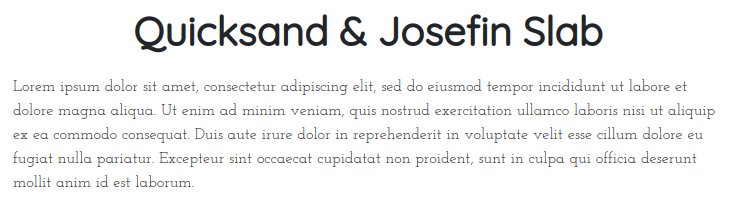 Fonts For Websites Jewelry Accessories Quicksand Josefin Slab