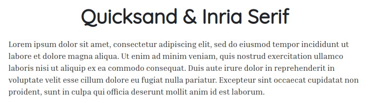 Fonts For Websites Landing Pages Quicksand Inria Serif