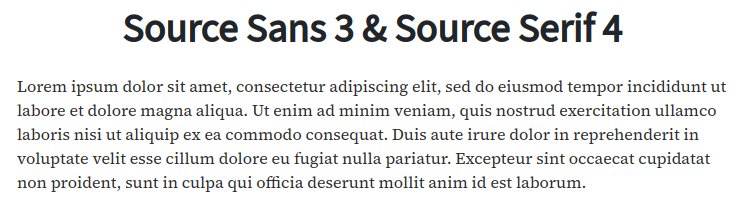 Fonts For Websites Landing Pages Source Sans 3 Source Serif 4