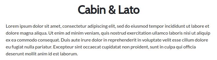 Fonts For Websites Travel Services Cabin Lato