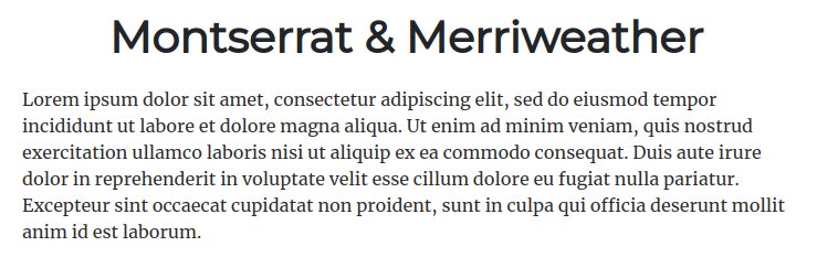 Fonts For Websites Travel Services Montserrat Merriweather