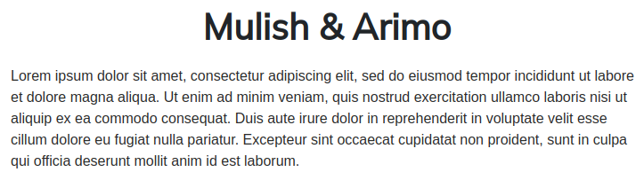 Fonts For Websites Electronics Mulish Arimo