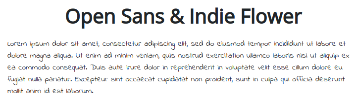 Fonts For Websites Kids Babies Open Sans Indie Flower