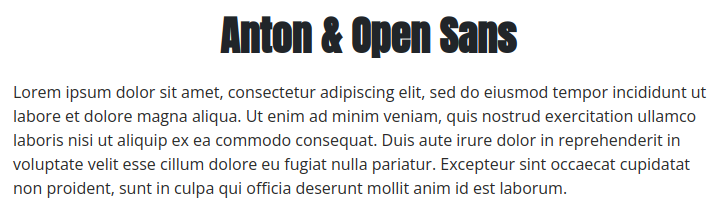 Fonts For Websites Sports Outdoors Anton Open Sans