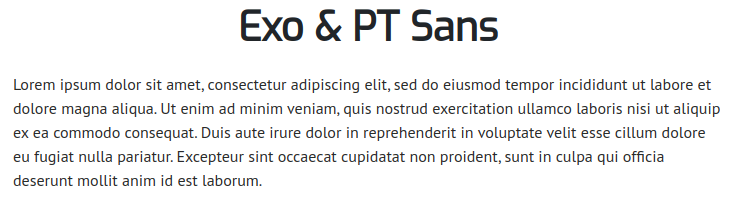 Fonts For Websites Sports Outdoors Exo Pt Sans