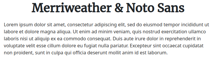 Fonts For Websites Sports Outdoors Merriweather Noto Sans